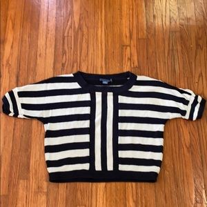 Anthropologie dolman cropped sailor sweater sz sm